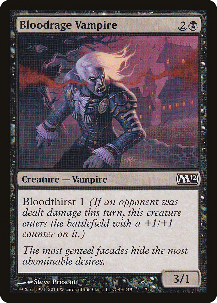 Bloodrage Vampire (M12-083)  Foil - Magic 2012
