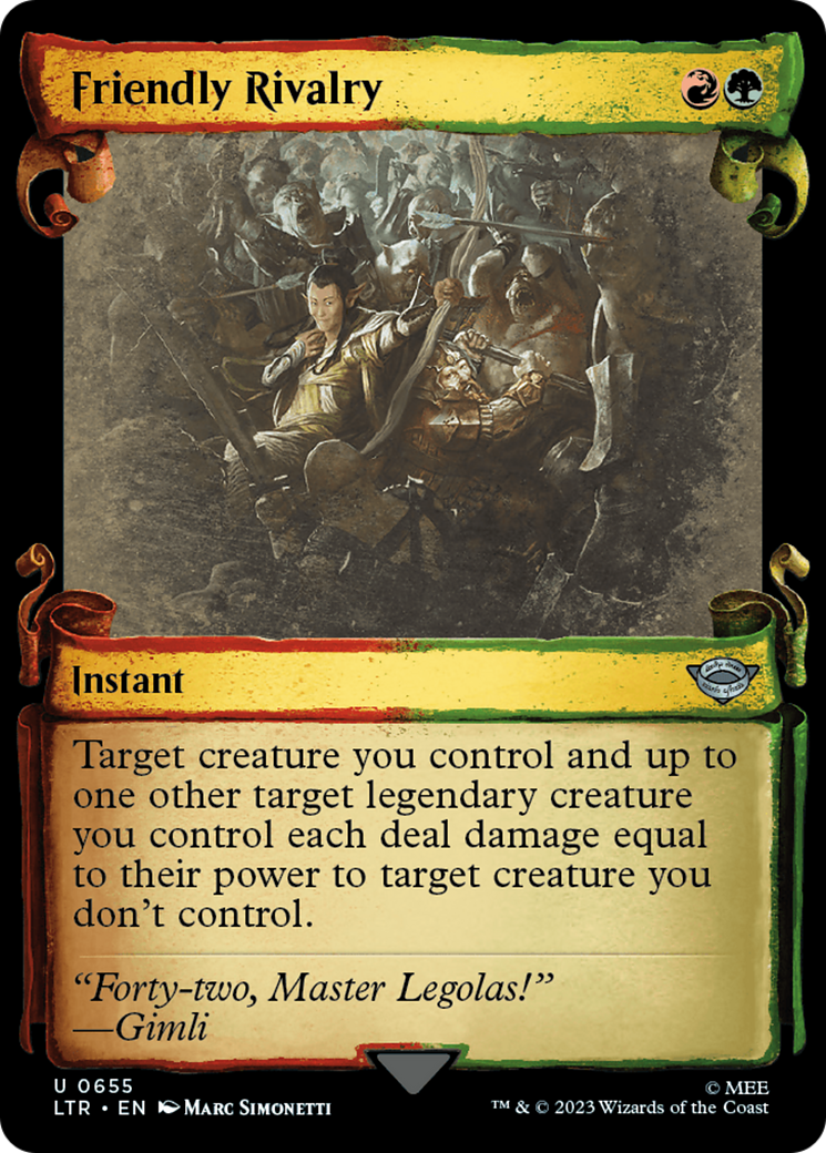 Friendly Rivalry (Showcase Scrolls) (LTR-655) - The Lord of the Rings: Tales of Middle-earth: (Showcase)