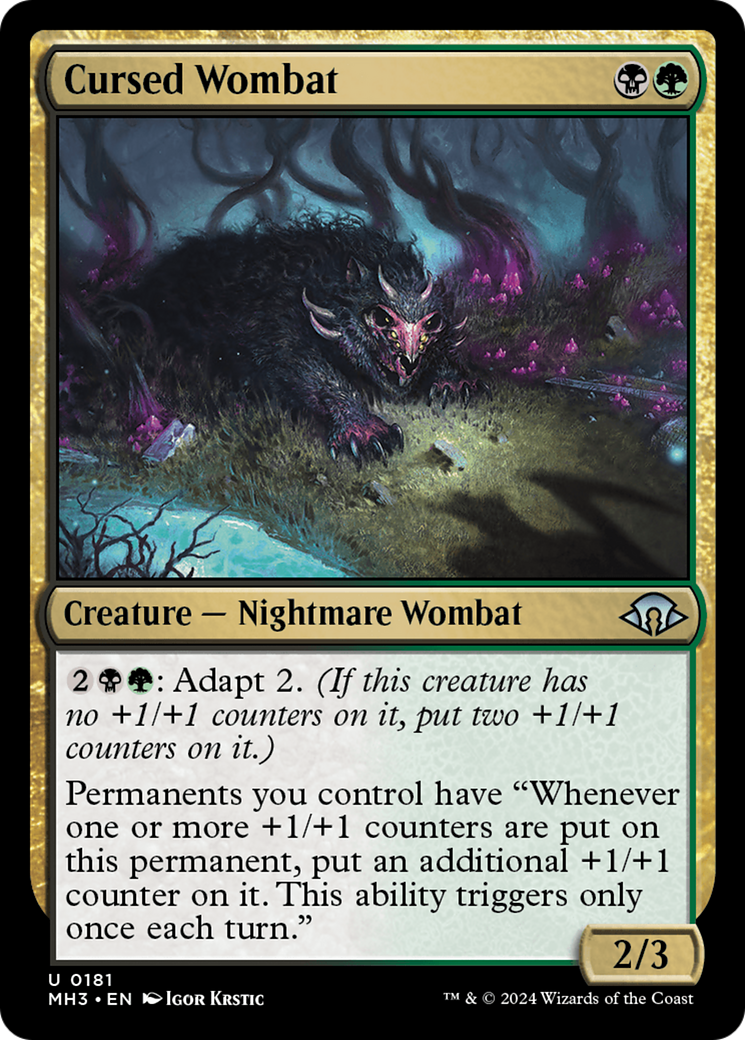 Cursed Wombat (MH3-181)  - Modern Horizons 3