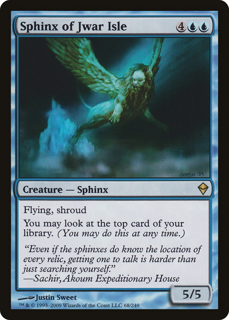 Sphinx of Jwar Isle (ZEN-068)  Foil - Zendikar