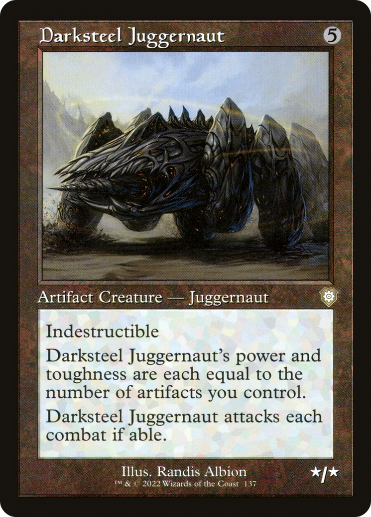 Darksteel Juggernaut (Retro Frame) (BRC-137)  - The Brothers' War Commander