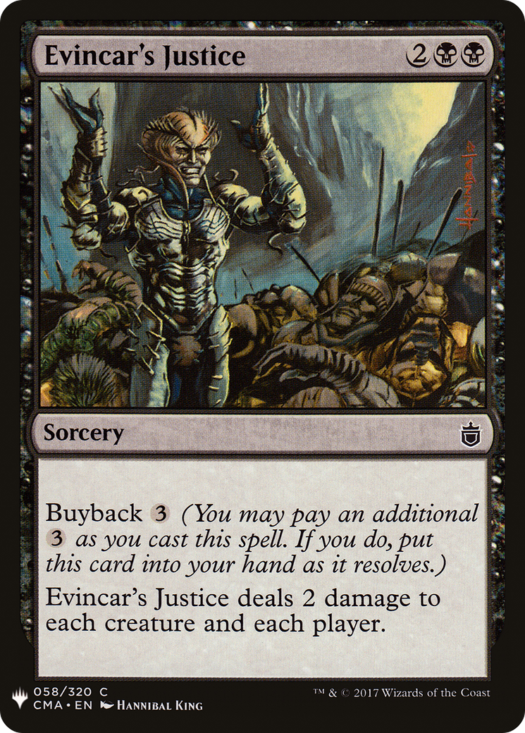 Evincar's Justice (LIST-058)  - The List