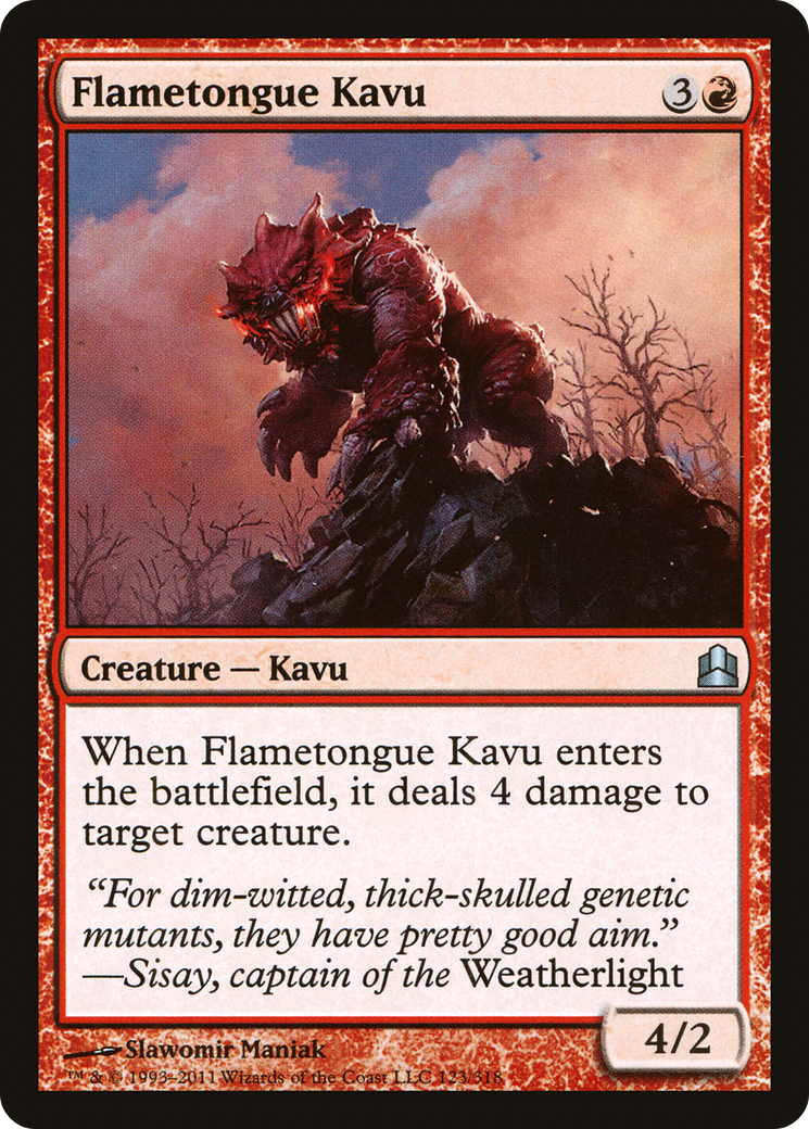 Flametongue Kavu (CMD-123)  - Commander 2011