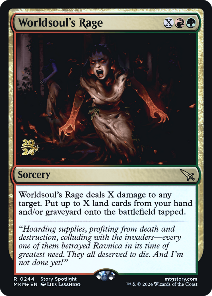 Worldsoul's Rage (PRE-244)  Foil - Murders at Karlov Manor Promos