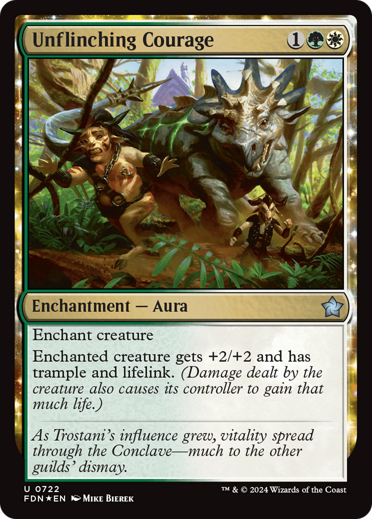 Unflinching Courage (FDN-722)  Foil - Foundations: (enchantment)