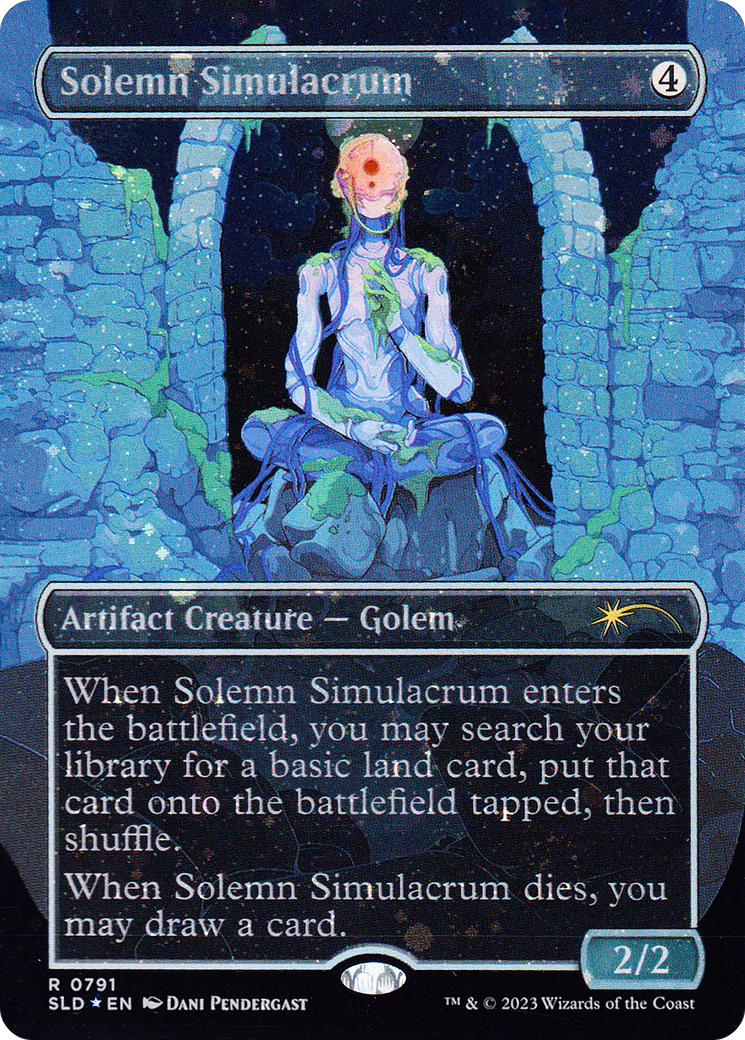 Solemn Simulacrum (0791) (Galaxy Foil) (SLD-791)  Foil - Secret Lair Drop (Borderless)