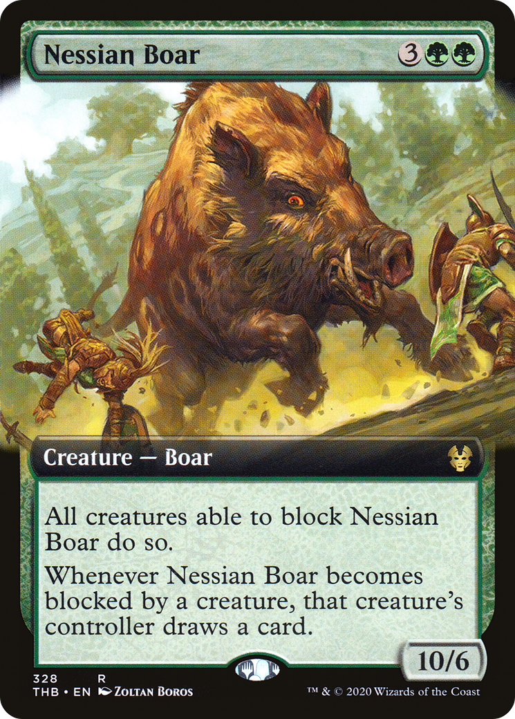 Nessian Boar (Extended Art) (THB-328)  Foil - Theros Beyond Death: (Extended Art)