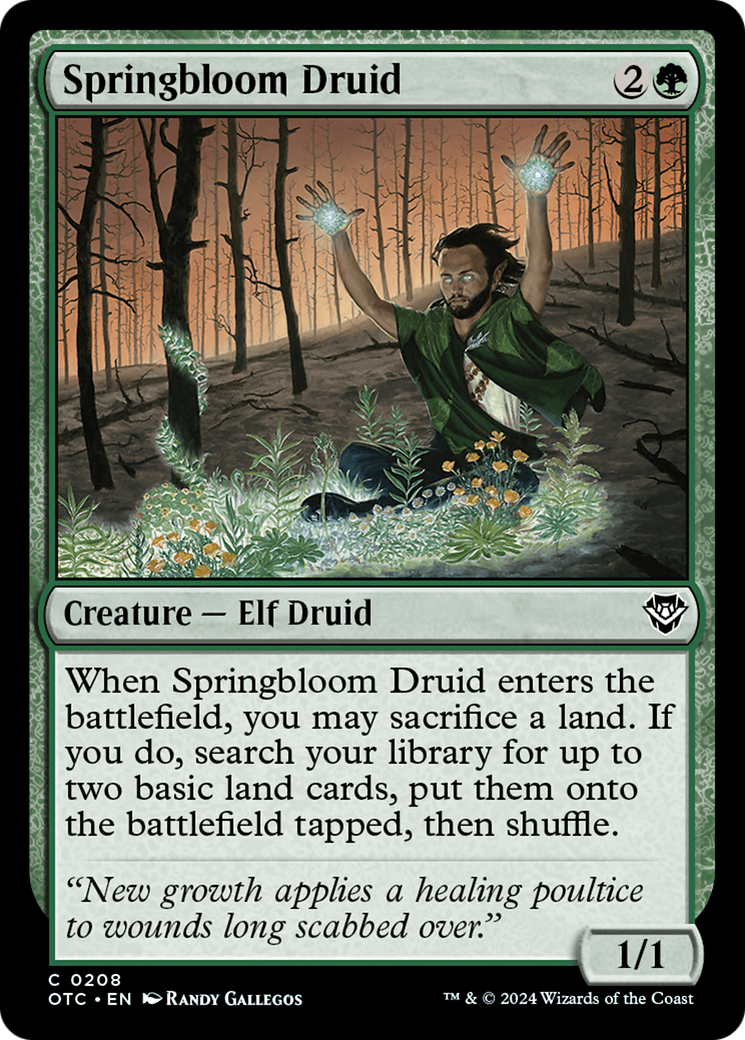 Springbloom Druid (OTC-208)  - Outlaws of Thunder Junction Commander