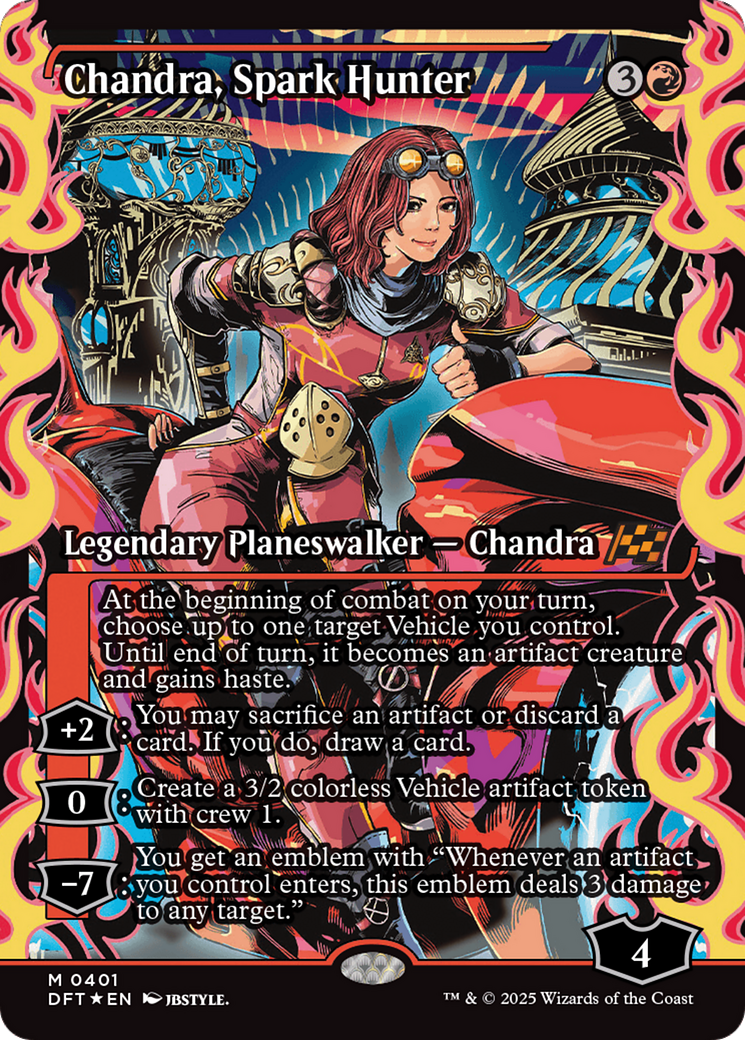 Chandra, Spark Hunter (DFT-401) - Aetherdrift: (Showcase) Foil