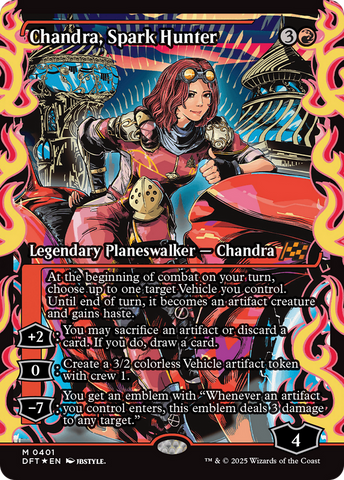 Chandra, Spark Hunter (DFT-401) - Aetherdrift: (Showcase) Foil
