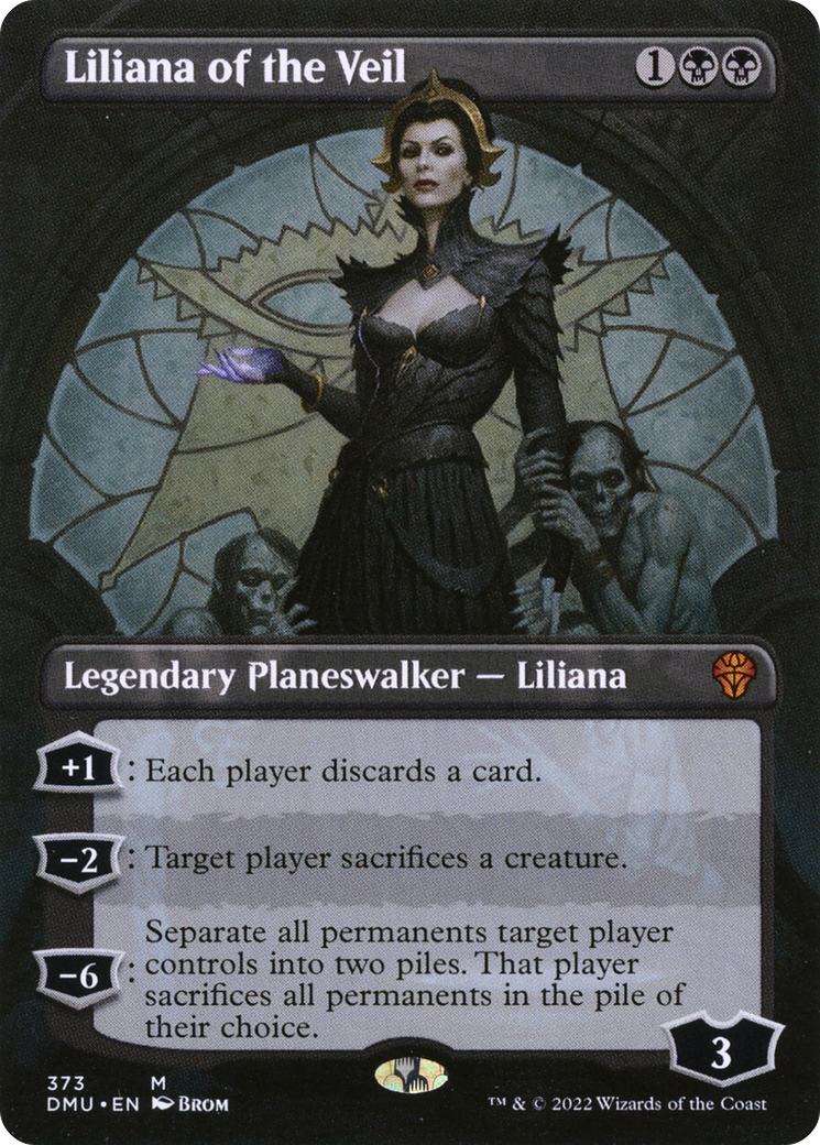 Liliana of the Veil (Borderless) (DMU-373)  Foil - Dominaria United