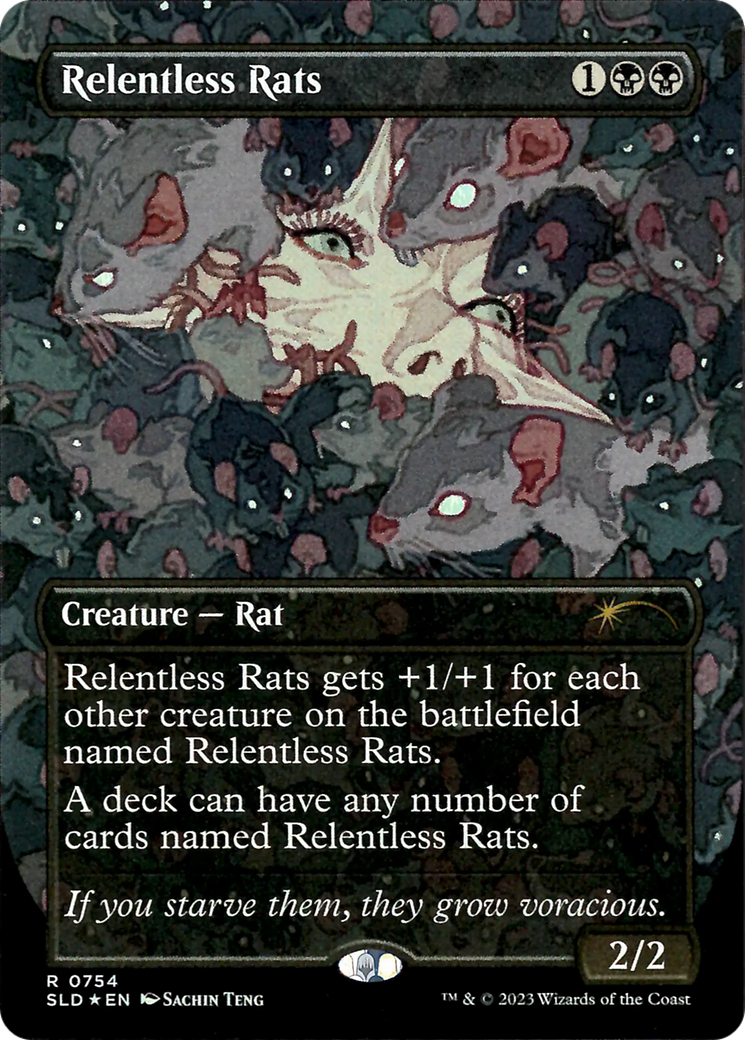 Relentless Rats (754) (SLD-754)  Foil - Secret Lair Drop (Borderless)