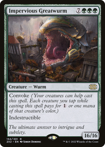 Impervious Greatwurm (2X2-152)  - Double Masters 2022