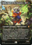 Bello, Bard of the Brambles (Borderless) (Raised Foil) (BLC-101)  Foil - Bloomburrow Commander