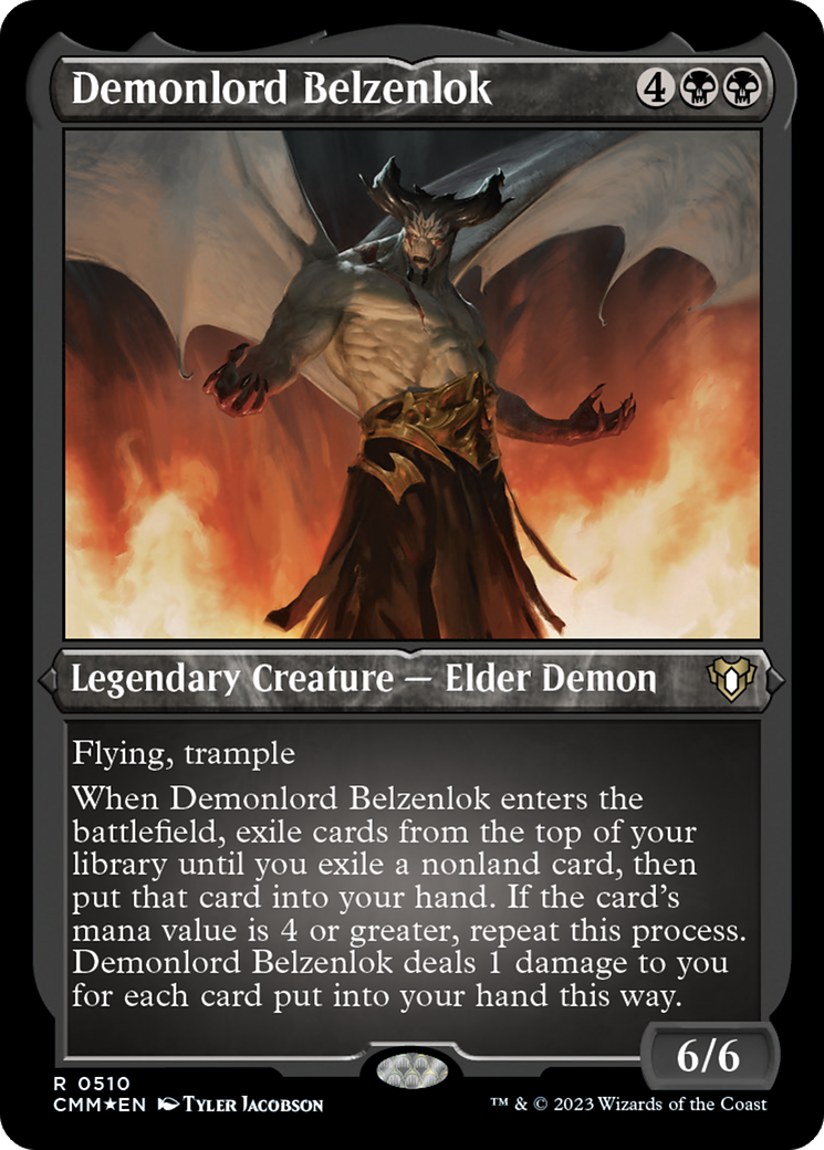 Demonlord Belzenlok (CMM-510)  Etched Foil - Commander Masters