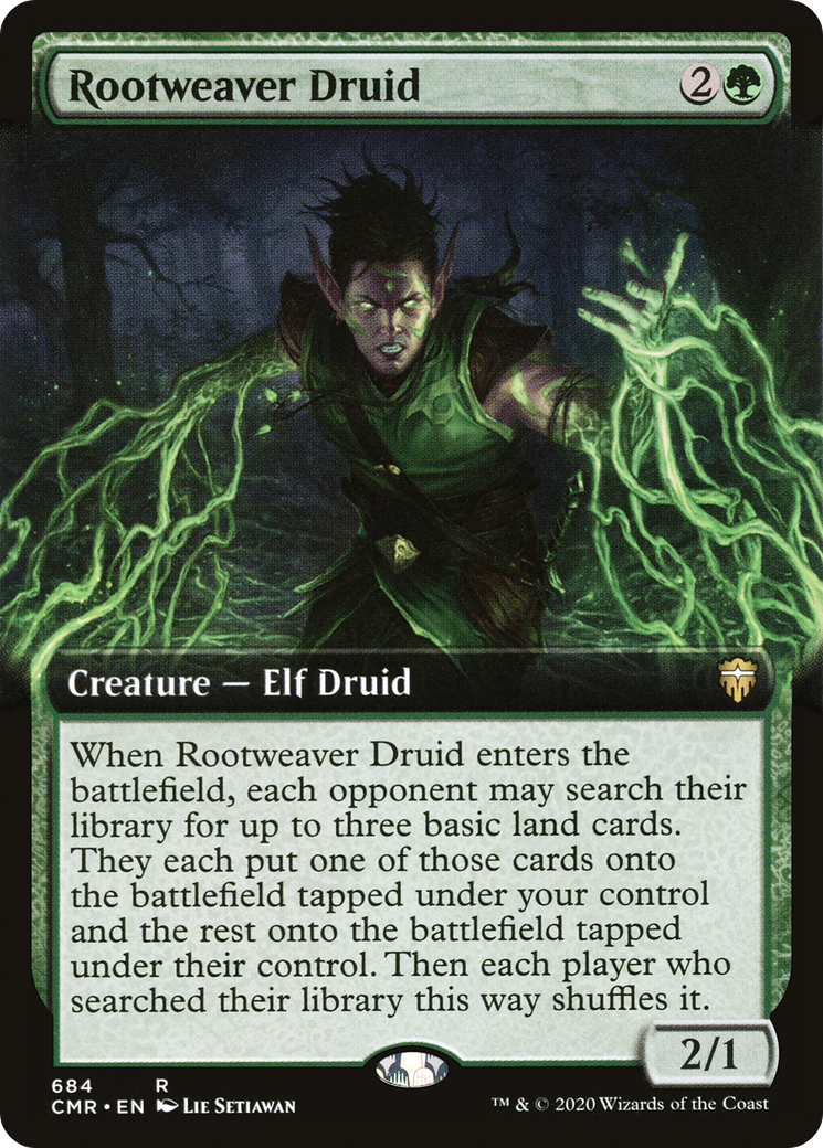 Rootweaver Druid (Extended Art) (CMR-684)  - Commander Legends: (Extended Art)