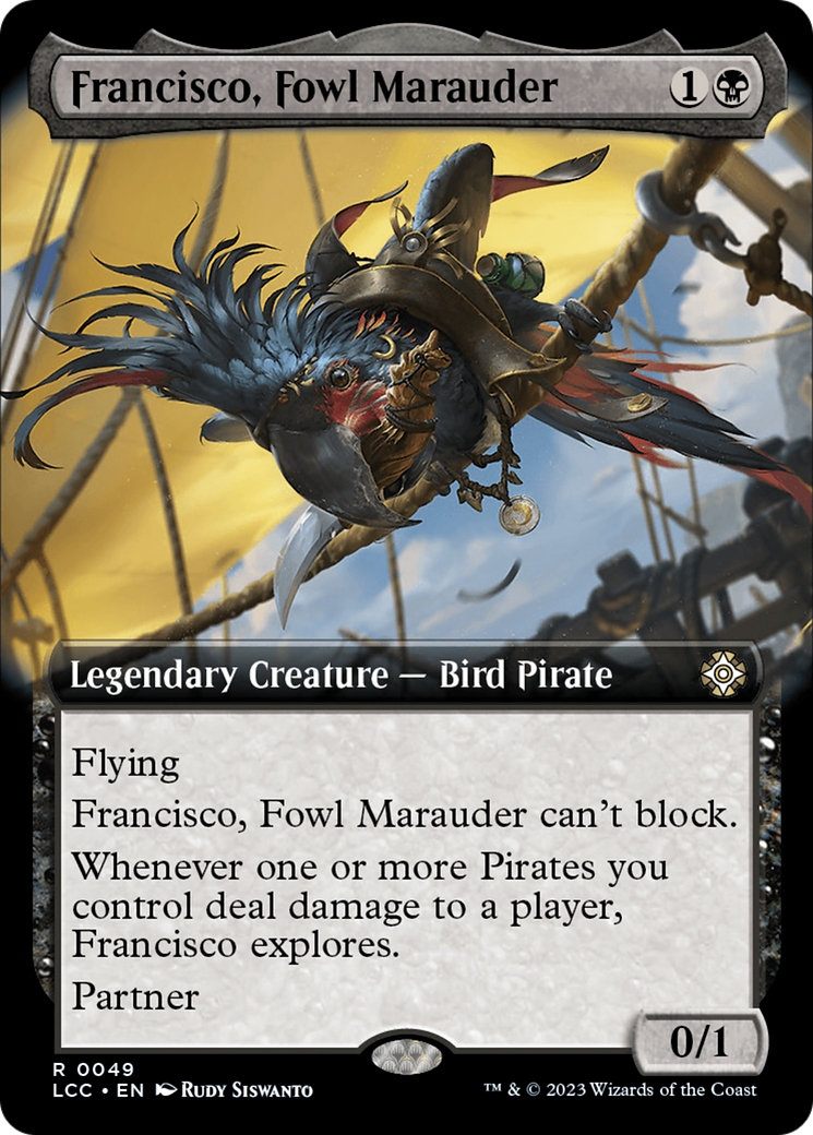 Francisco, Fowl Marauder (Extended Art) (LCC-049)  - The Lost Caverns of Ixalan Commander: (Extended Art)