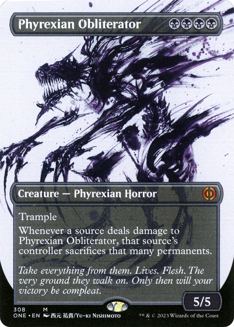 Phyrexian Obliterator (Showcase) (ONE-308)  Foil - Phyrexia: All Will Be One: (Showcase) (Borderless)