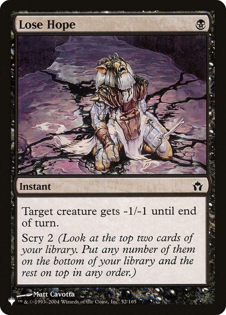 Lose Hope (LIST-5DN-52)  - The List