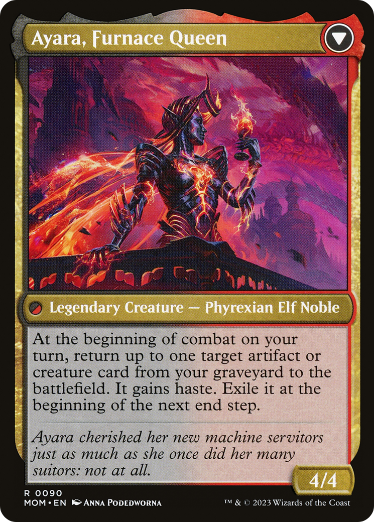 Ayara, Widow of the Realm (MOM-090)  Foil - March of the Machine
