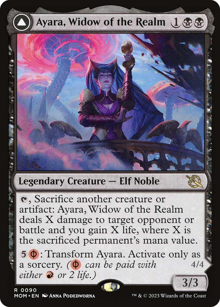 Ayara, Widow of the Realm (MOM-090)  Foil - March of the Machine