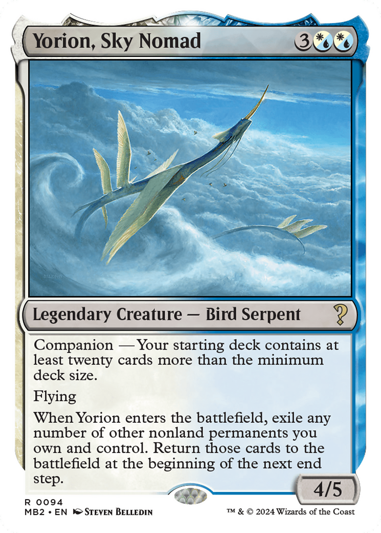 Yorion, Sky Nomad (White Border) (MB2-094)  - Mystery Booster 2: (companion)