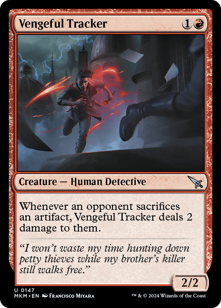 Vengeful Tracker (MKM-147)  Foil - Murders at Karlov Manor
