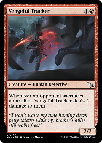 Vengeful Tracker (MKM-147)  Foil - Murders at Karlov Manor