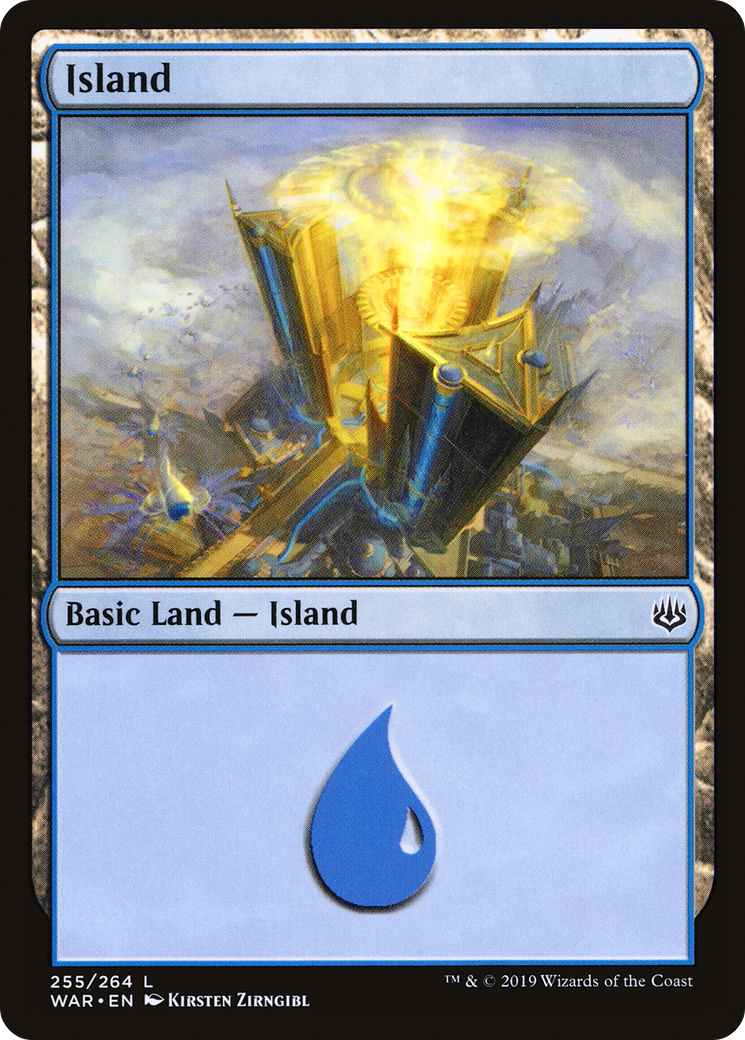 Island (255) (WAR-255) - War of the Spark Foil