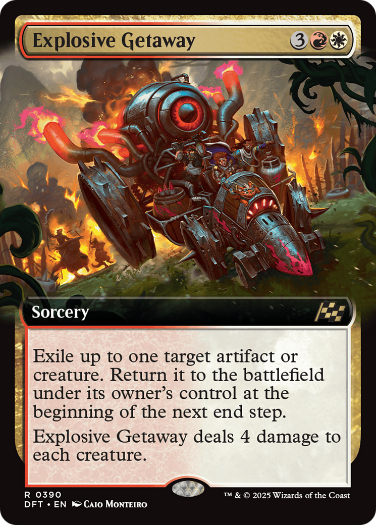 Explosive Getaway (Extended Art) (DFT-390)  Foil - Aetherdrift: (Extended Art)