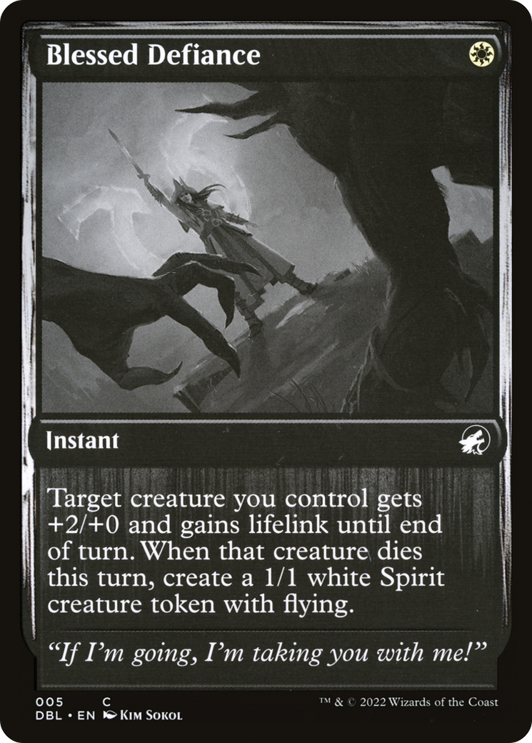 Blessed Defiance (DBL-005)  Foil - Innistrad: Double Feature