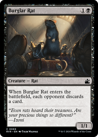 Burglar Rat (RVR-069)  Foil - Ravnica Remastered