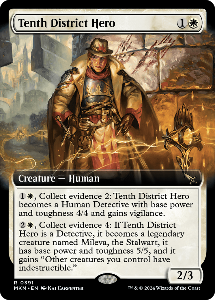 Tenth District Hero (Extended Art) (MKM-391) - Murders at Karlov Manor: (Extended Art) Foil