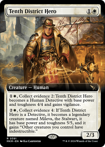 Tenth District Hero (Extended Art) (MKM-391)  Foil - Murders at Karlov Manor: (Extended Art)