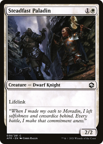Steadfast Paladin (AFR-038)  Foil - Adventures in the Forgotten Realms