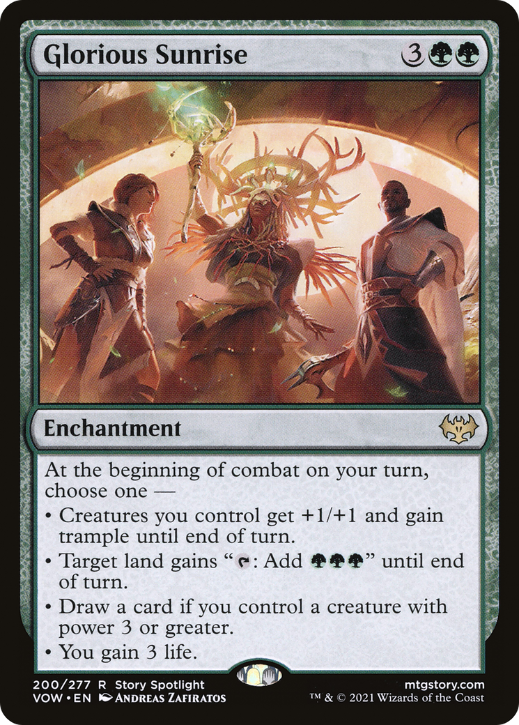 Glorious Sunrise (VOW-200)  Foil - Innistrad: Crimson Vow
