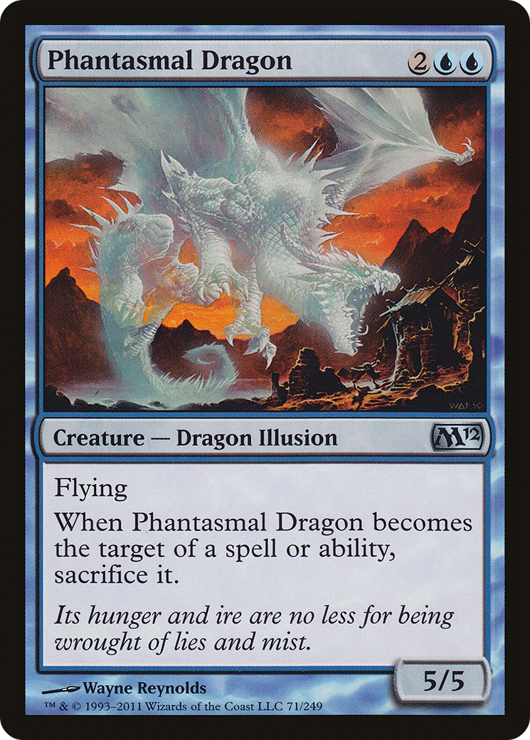 Phantasmal Dragon (M12-071)  Foil - Magic 2012