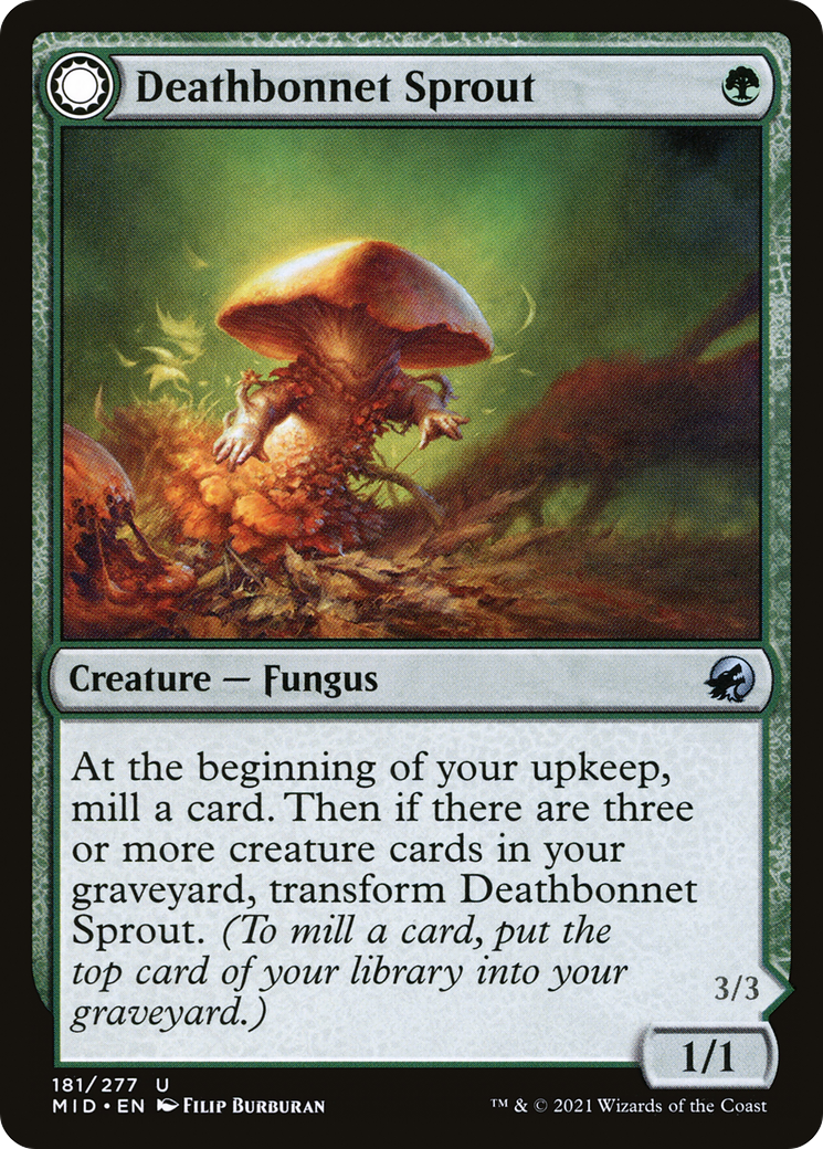 Deathbonnet Sprout (MID-181)  - Innistrad: Midnight Hunt: (Double Faced Transform)