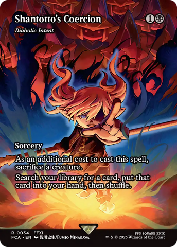 Shantotto's Coercion - Diabolic Intent (Showcase) (FCA-034)  - FINAL FANTASY: Through the Ages / Shantotto's Coercion (Borderless)