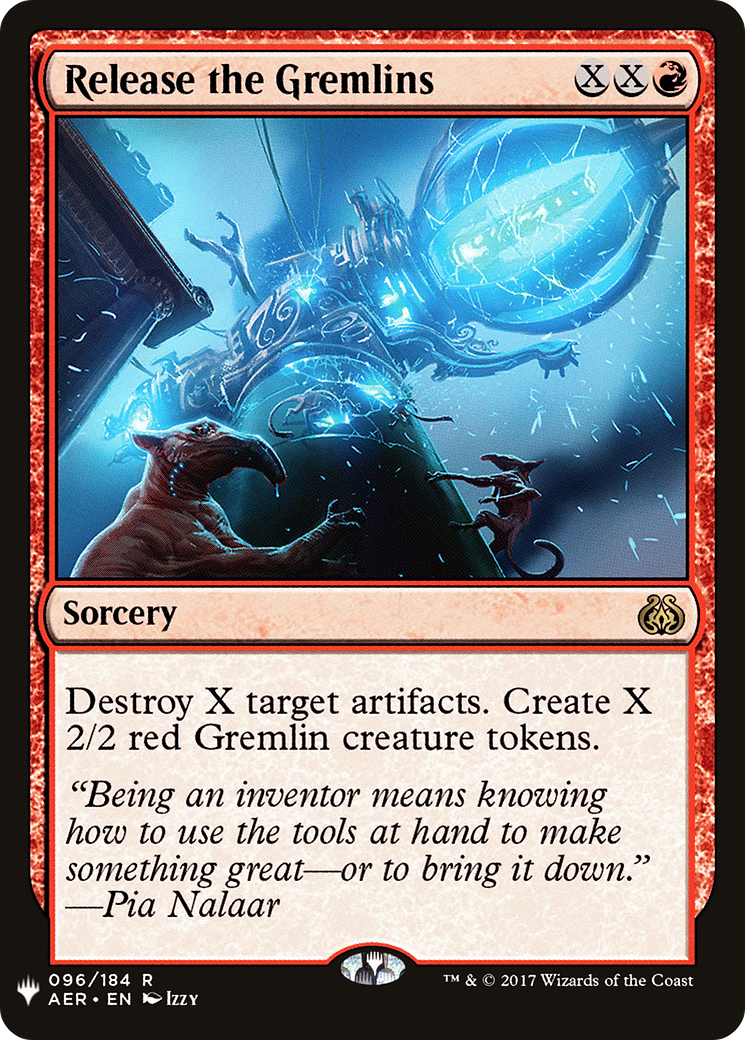 Release the Gremlins (LIST-AER-96)  - The List