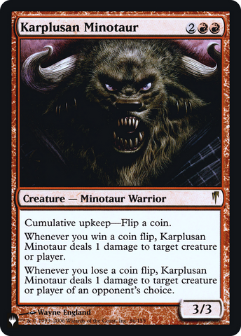 Karplusan Minotaur (LIST-CSP-86) - The List Foil