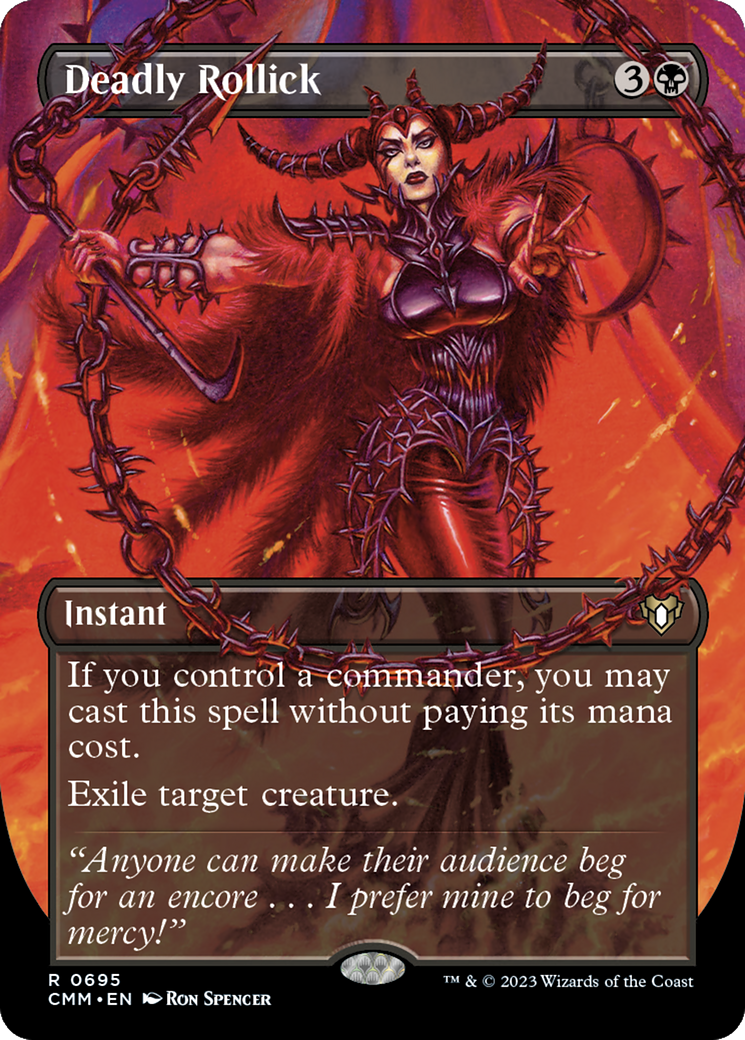 Deadly Rollick (Borderless) (CMM-695)  Foil - Commander Masters