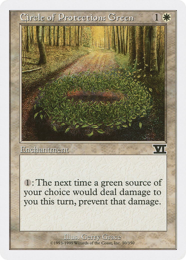 Circle of Protection: Green (6ED-010)  - Classic Sixth Edition
