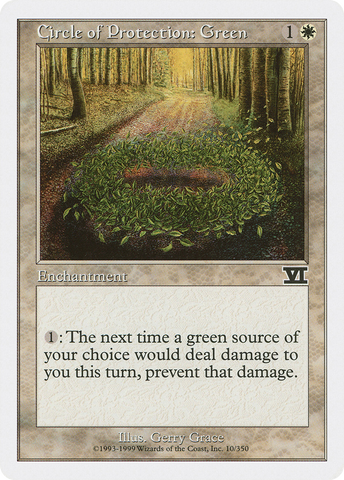 Circle of Protection: Green (6ED-010)  - Classic Sixth Edition