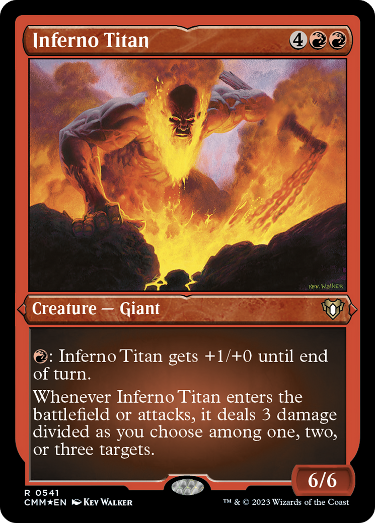 Inferno Titan (CMM-541)  Etched Foil - Commander Masters
