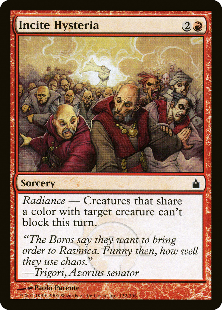 Incite Hysteria (RAV-132)  Foil - Ravnica: City of Guilds