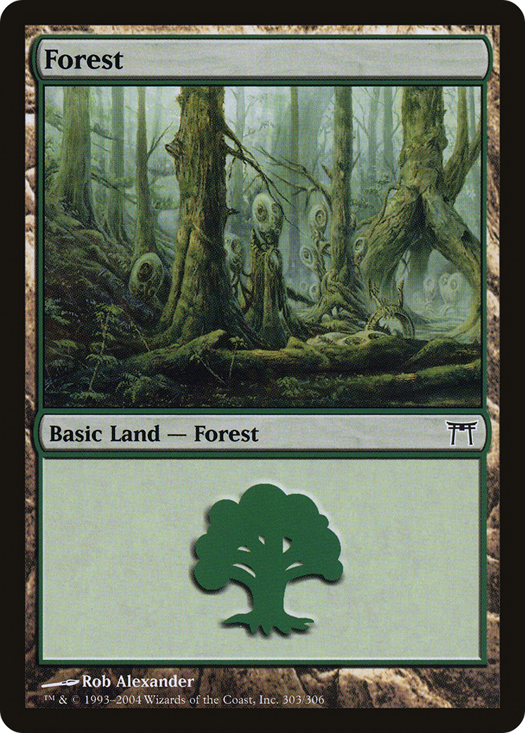 Forest (303) (CHK-303) - Champions of Kamigawa Foil
