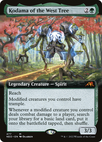 Kodama of the West Tree (Extended Art) (NEO-477)  Foil - Kamigawa: Neon Dynasty: (Extended Art)