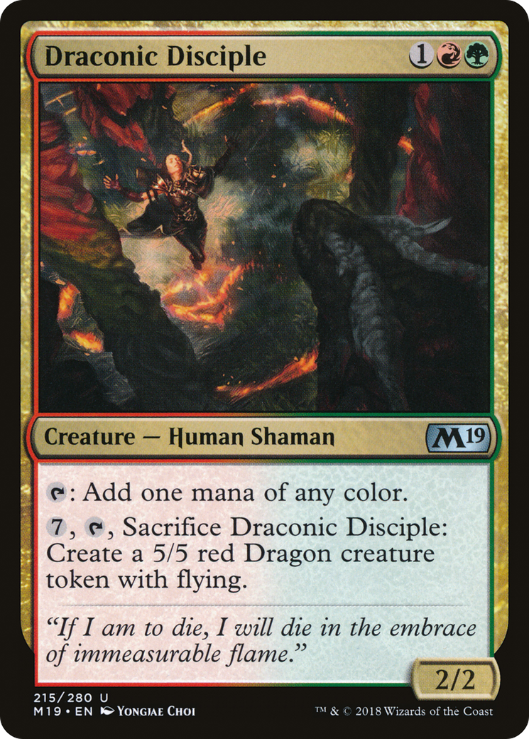 Draconic Disciple (M19-215)  - Core Set 2019