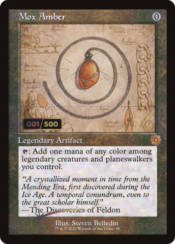 Mox Amber (Retro Schematic) (Serial Numbered) [The Brothers' War Retro Artifacts]
